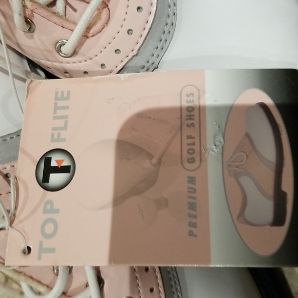 Top Flite premium golf shoes NWTS white/pink sz10 - Picture 4 of 6